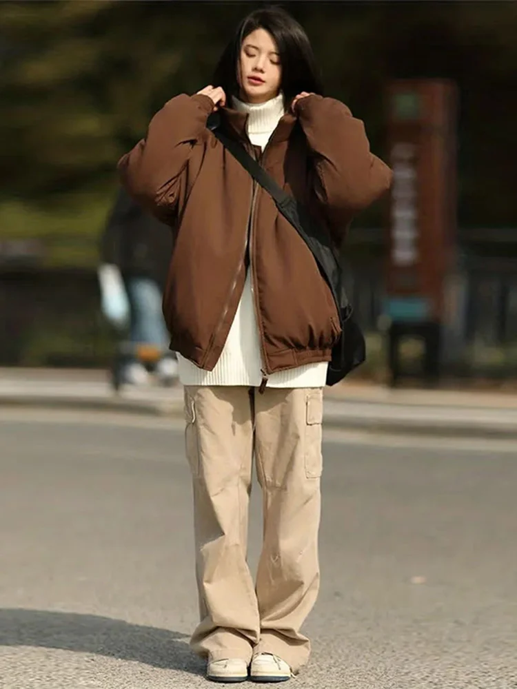 Пуховик с хлопковой подкладкой женская зимняя новинка 2024 толстая куртка и