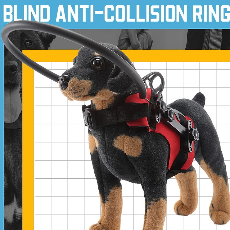 

New Updated Blind Anti-collision Ring Pets Halo Dog Cat Harness Training Behavior Aids Safe Protection Collar Guiding Circle