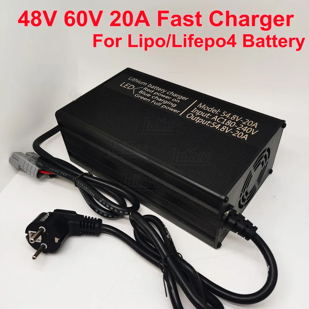 

48V 60V 20A 54.6V 58.8V 58.4V 73V 16S 67.2V 71.4V Fast charger moto electrica ebike motorcycle elektrikli motosikletler chargeur