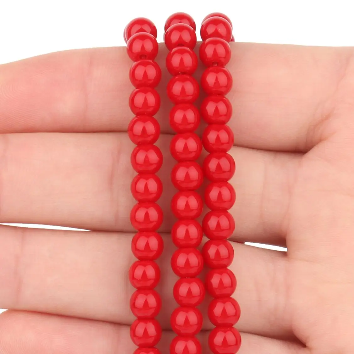 Гладкие Бусины Из Красного кварца диаметром 6 мм, круглые бусины из натурального камня россыпью, аксессуары «сделай сам» для изготовления ювелирных изделий, браслетов, серег