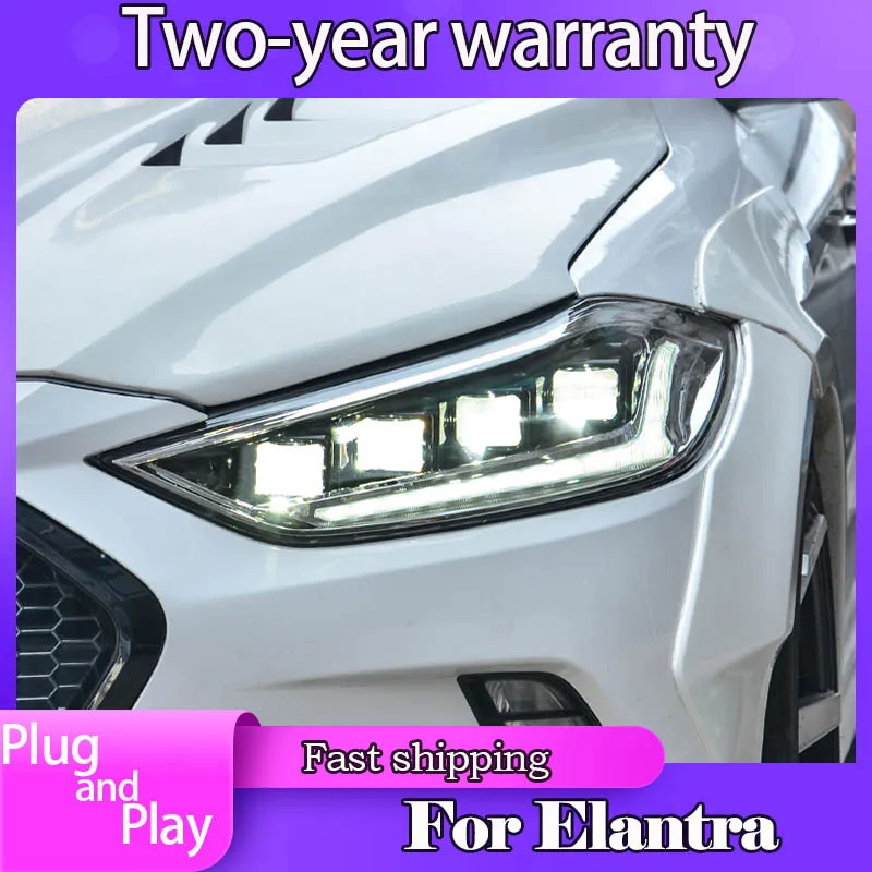 

Стайлинг автомобиля фары для Hyundai Elantra новинка 2016-2021 светодиодные фары DRL Передняя лампа светодиодный проектор автомобильные аксессуары