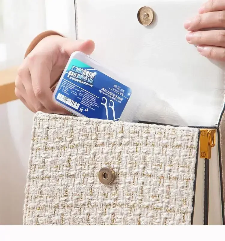 50 шт./коробка портативная одноразовая зубная нить