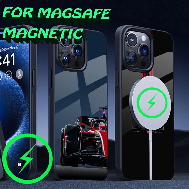 Чехол для телефона iPhone 16 15 14 13 12 11 Plus Pro Max Mini Magsafe F1 Formula 1 L-Лэндо Норрис Магнитная