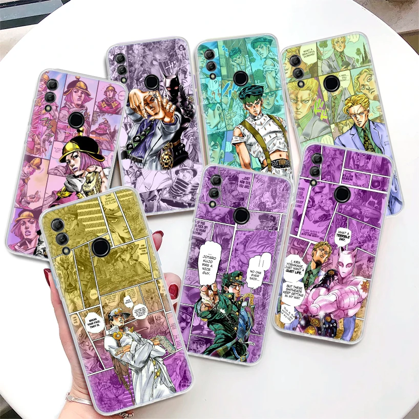

JoJo Bizarre Adventur Anime Coque Phone Case For Huawei Honor 8A 8S 8X 9X 10 Lite 9 20 Pro Y5 Y6 Y7 Y9S P Smart Z 2019 2021 Soft