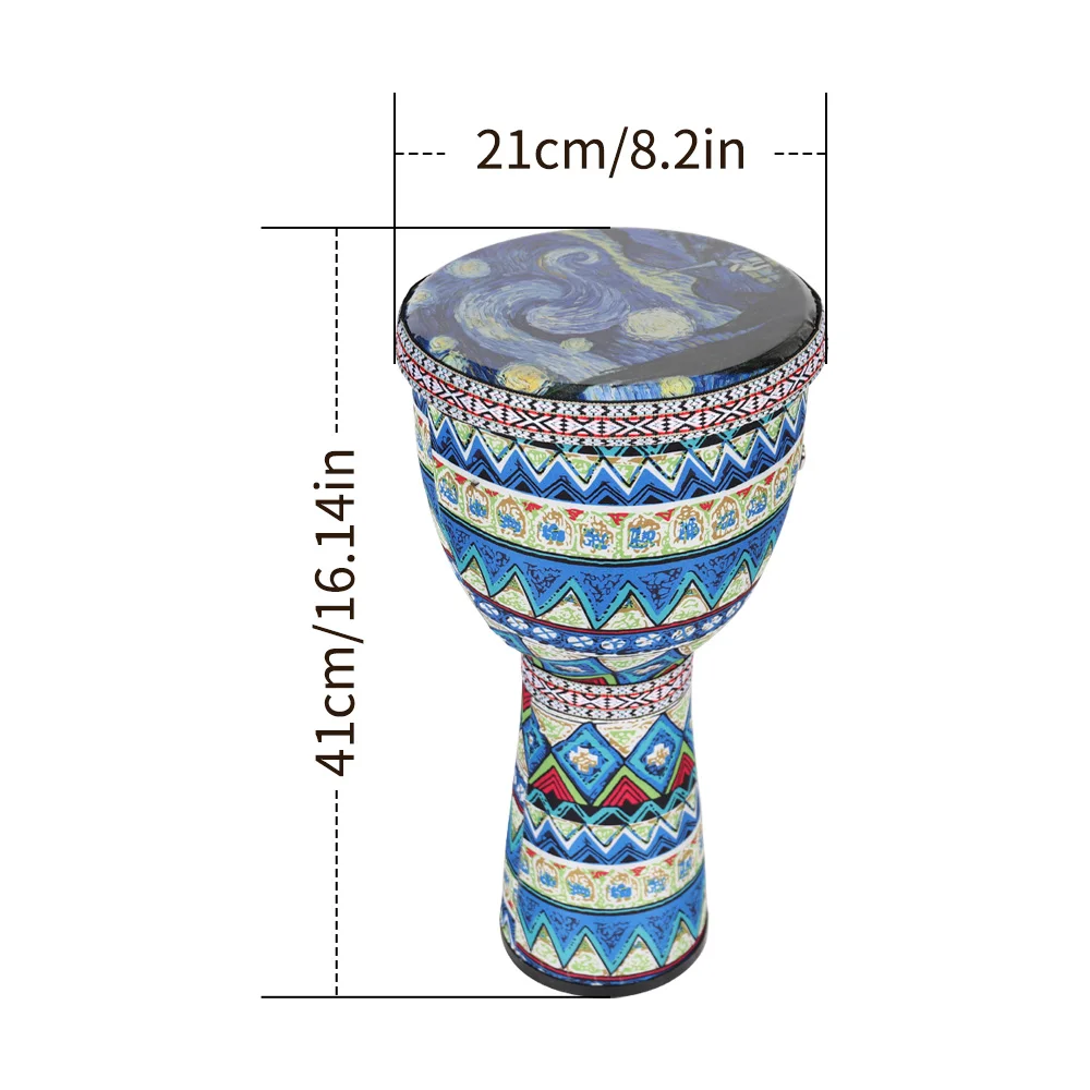 

Африканский ручной барабан, 8 дюймов, ПВХ Портативный Djembe барабан из углеродного волокна, ультра-технические настройки, перкуссионный инструмент для начинающих