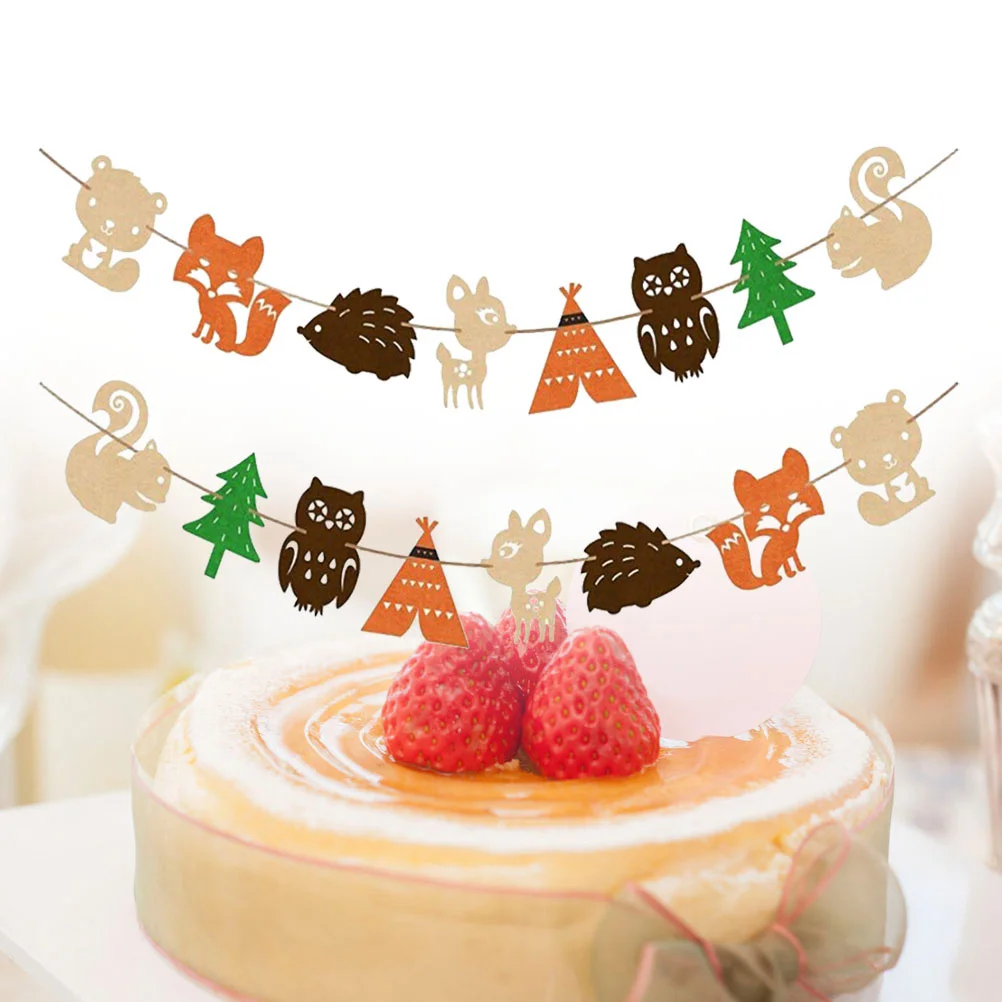 

Party Banner Baby Animal Birthday Decorations Flags Forest Decor Buntingshower Kids Themed Jungle