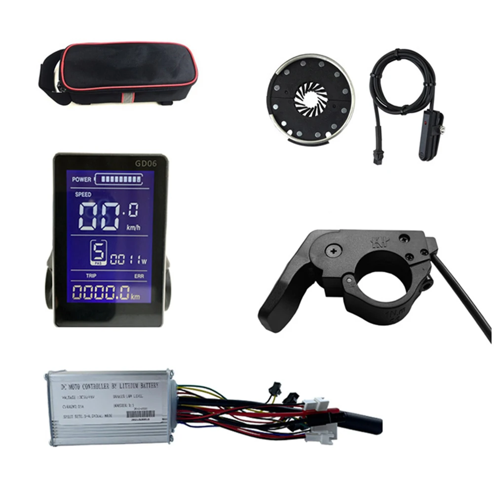 

Jiannuo 15A Controller JN LCD-GD06 Instrument For 250W Motor No. 2 Communication Protocol Electric Bicycle Monitor 36V 48v
