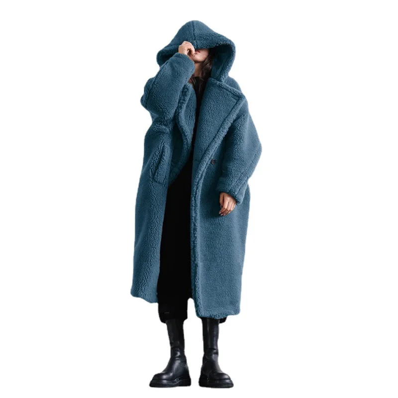 New Heavy Cotton Coat Hooded Lapel Fashionable Loose Winter Large Soft Women's Versatile Elegant Comfortable Warm Cotton Coat