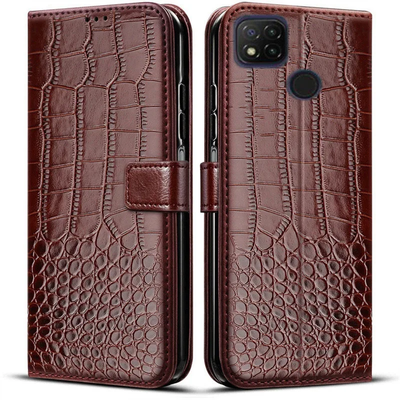 Чехол-книжка с бумажником для Xiaomi Redmi 9c чехол телефона 9CNFC магнитная Кожаная