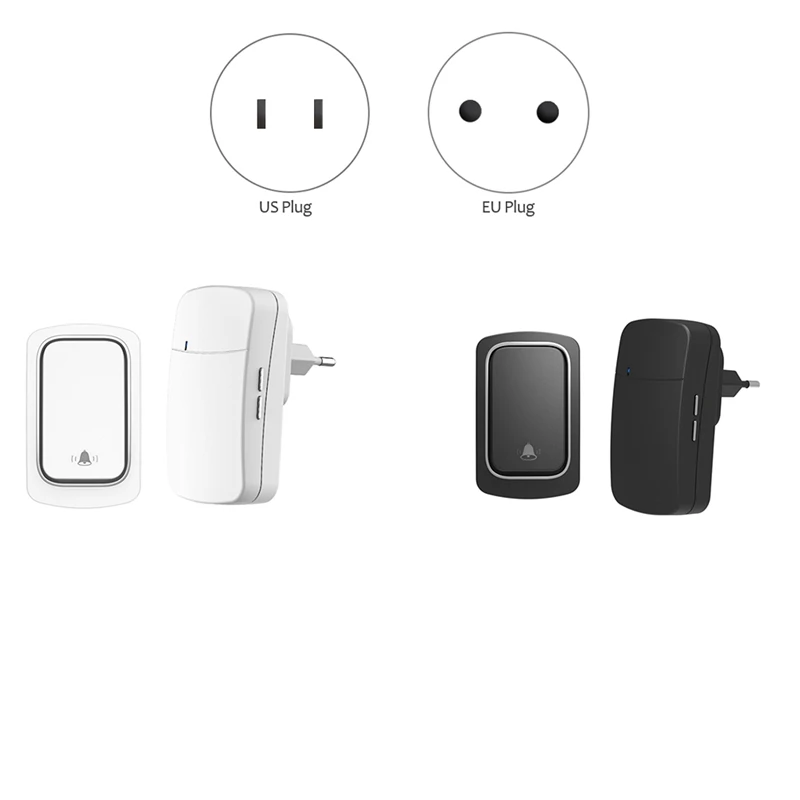

Wireless Doorbell No Battery Required Waterproof Self-Powered Door Bell Sets Home Outdoor Chime Doorbell