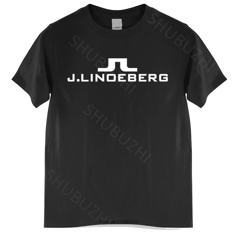 

Logo Vintage T-Shirt J Lindeberg Golfer Cotton Black T Shirt Men Comical Tshirt Unisex Summer Style Top Tees Bigger Size