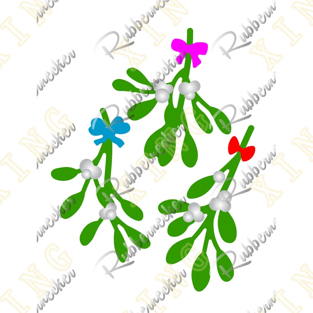 

Mistletoe Metal Cutting Dies Scrapbook Diary Decoration Stencil Embossing Template Diy Greeting Card Handmade 2022 New Arrival