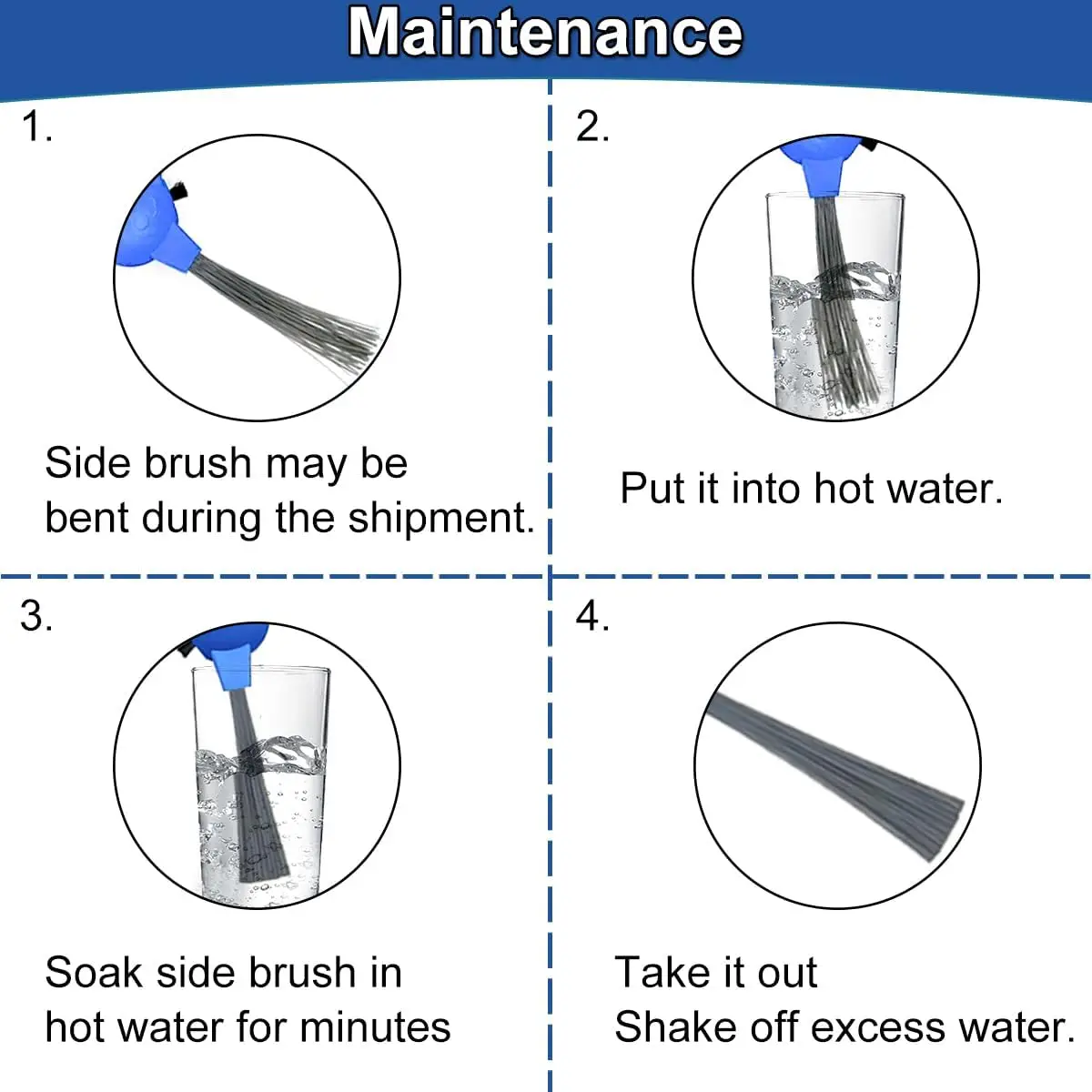 для робота-пылесоса Eufy 11S Max 2 основных роликовых щеток 8 боковых (упаковка из 10 шт.)