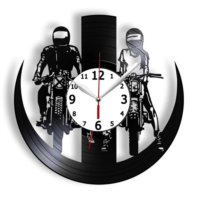 

Настенные часы для моторизованного гаража, декоративные аксессуары для мотоциклов в стиле ретро, настенные винтажные украшения для дома и ...