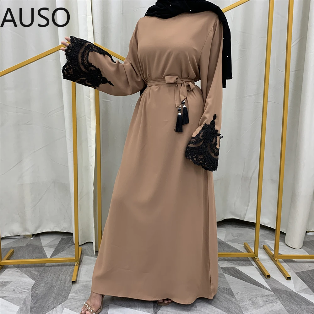 Турецкий мусульманский модный хиджаб платье мусульманский кафтан Abayas для женщин Vestidos Европейская Одежда Мусульманский режим