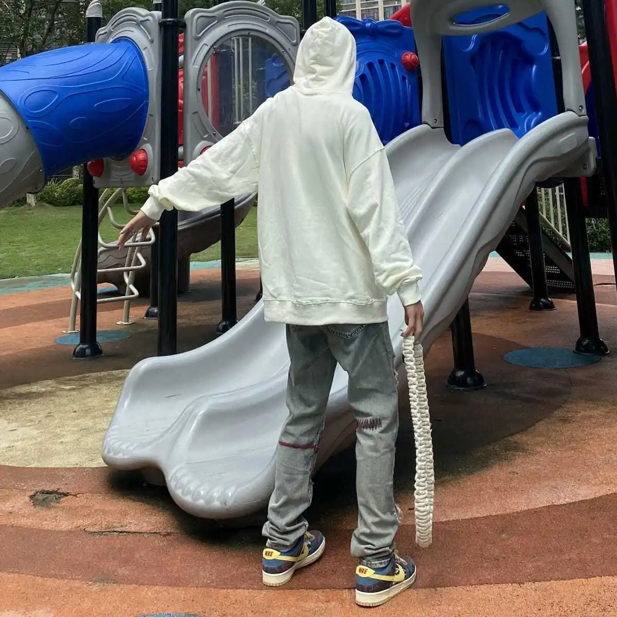 Джинсы мужские в стиле хип-хоп с высокой посадкой |