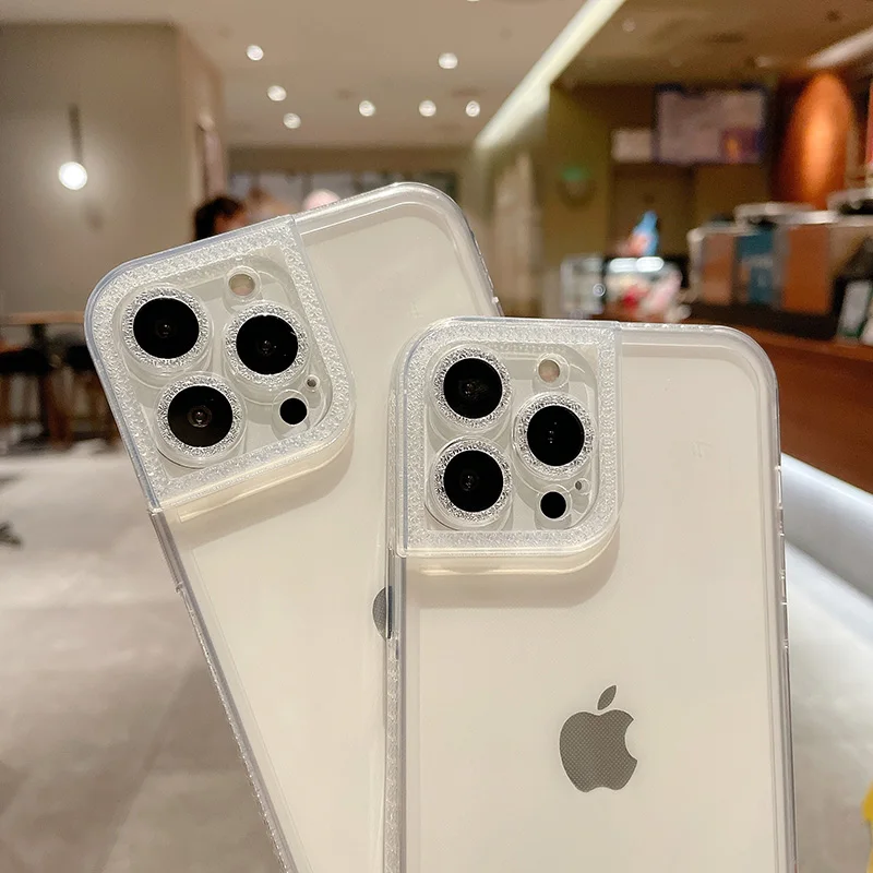 

Блестящий Модный Прозрачный чехол для телефона iPhone 13 ProMax 12 Pro Max 11 Mini XSMAX XS XR X 8 7Plus, чехлы для iphone 11