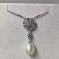 1pcs/lot natural pearl necklace Ladies Jewelry s925 sterling silver with diamonds  Antique elements precious accessories taki