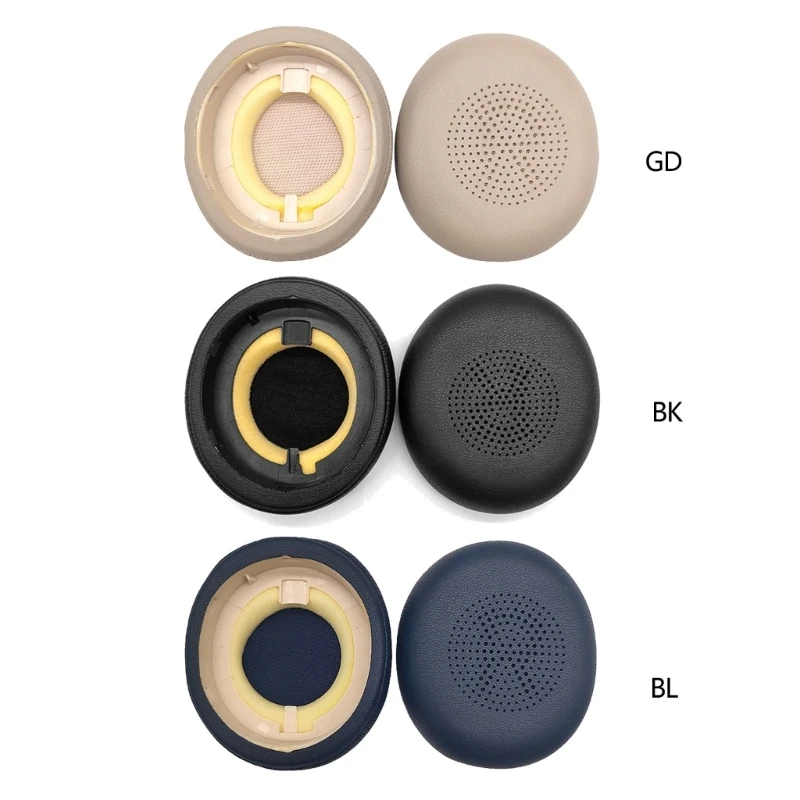 

1Pair Leather Ear Pads for Jabra ELITE 45H Evolve2 65 Headphone Elastic Foam Earpads Ear Pads Sponge Cushion Replacement