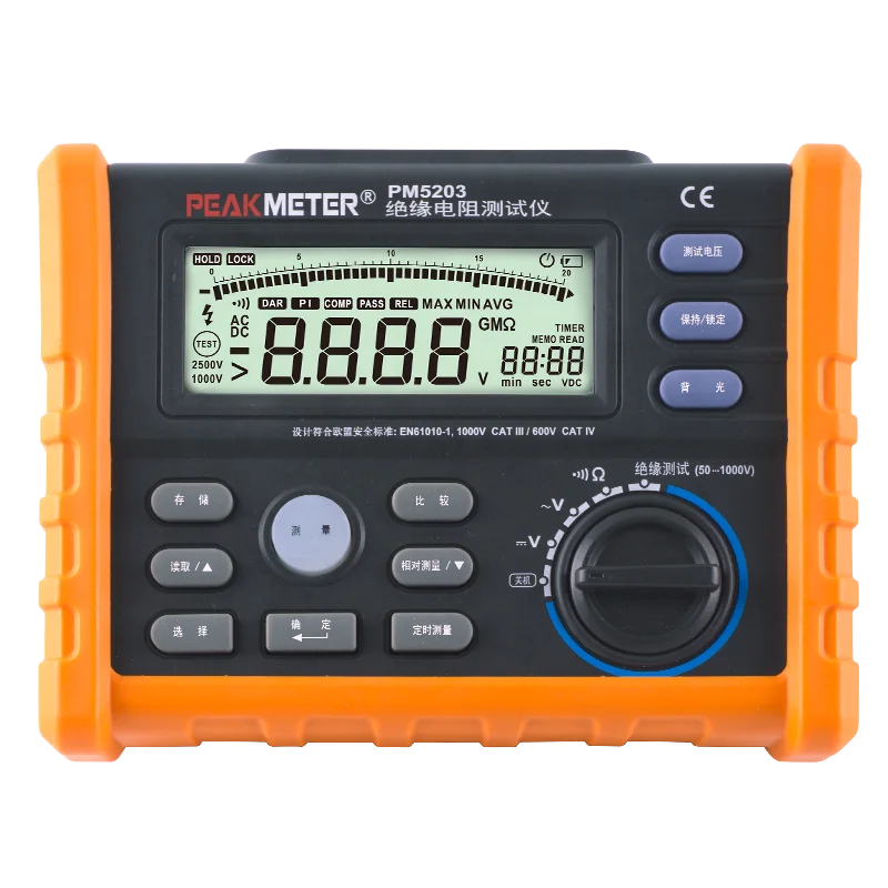

MS5203 professional DC AC 750V digital insulation resistance tester megger measurement Analogue multimeter testing machine