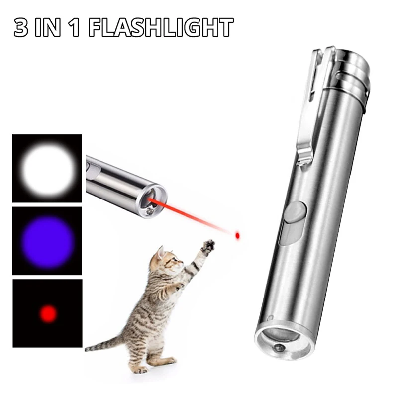 

3 в 1, перезаряжаемый фонарик с USB-кабелем