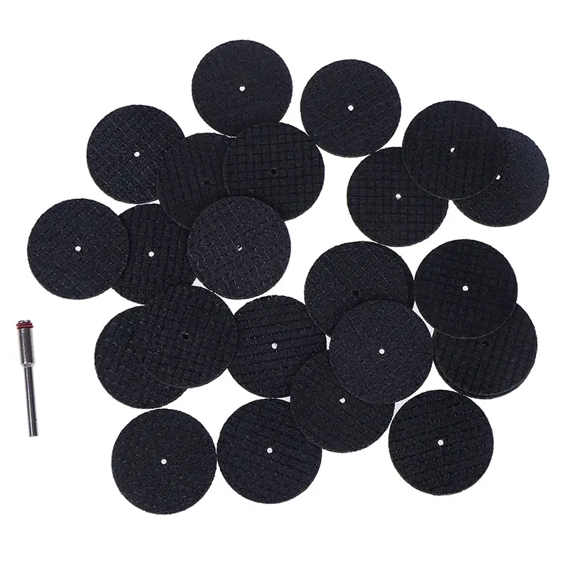 

26pcs/set 25pcs Saw Blade+1pc Connection Clamp Fiberglass Reinforced Cut Off Wheel Disc W/ 1 Mandrel 1/8" Fit Tool