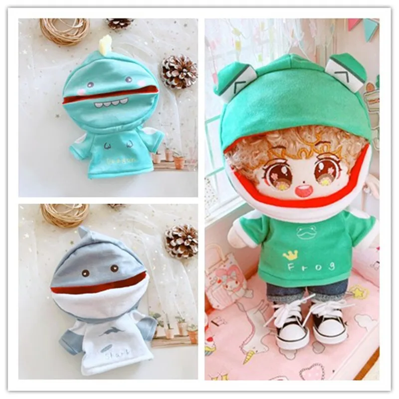 

Одежда для куклы 20 см, новинка, забавная одежда, лягушка, Акула, динозавр, корейские куклы Kpop EXO idol, подарок, игрушки «сделай сам», аксессуары д...