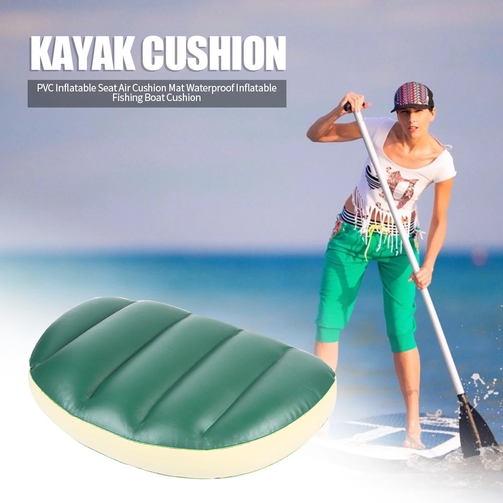 

Portable PVC Kayak Boat Inflatable Seat Cushion Simple Atmosphere Practical Drifting Canoe Seat Air Cushion 550x350x100mm