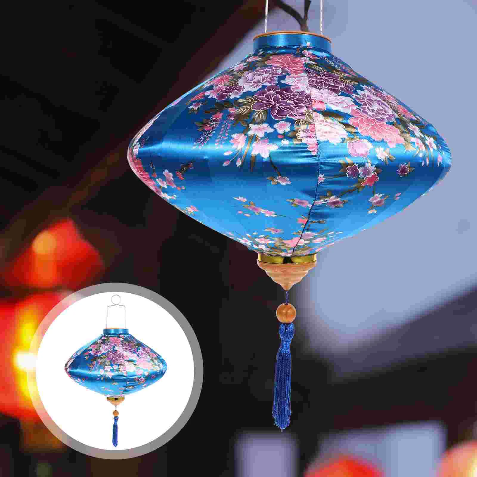 

Lantern Pendant Chic Festive Decor Chinese Spring Festival Lanterns Party Decorations New Year Cloth Traditional Fringe Trim