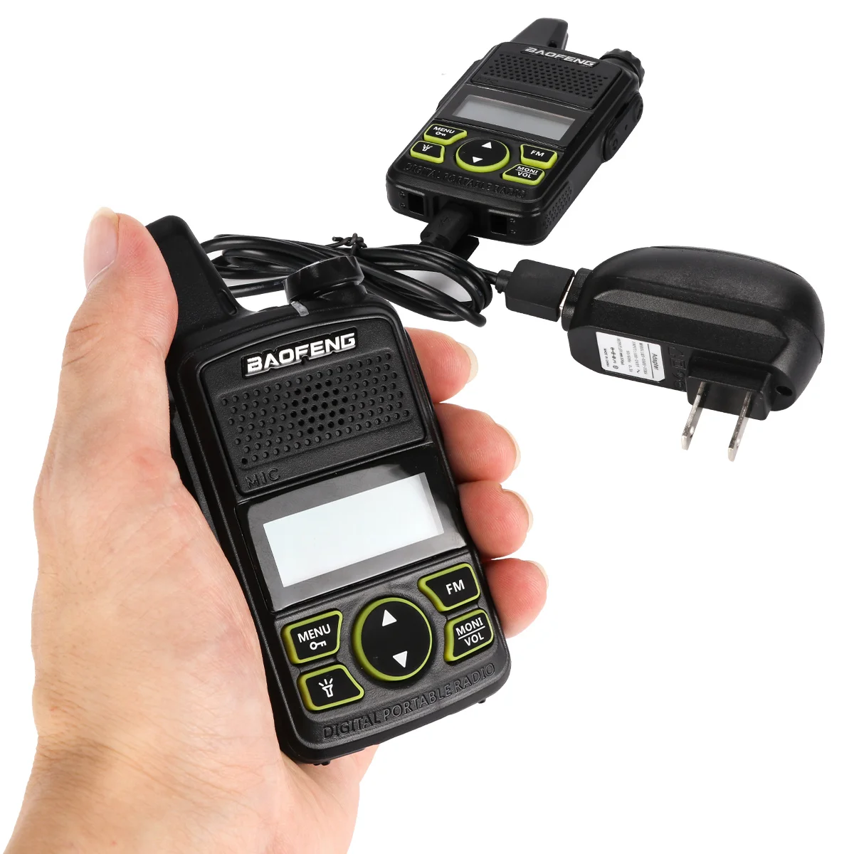 2pcs/lot BAOFENG BF-T1 Mini Walkie Talkie UHF 400-470MHz 20CH Portable Ham FM CB Radio Handheld Transceiver