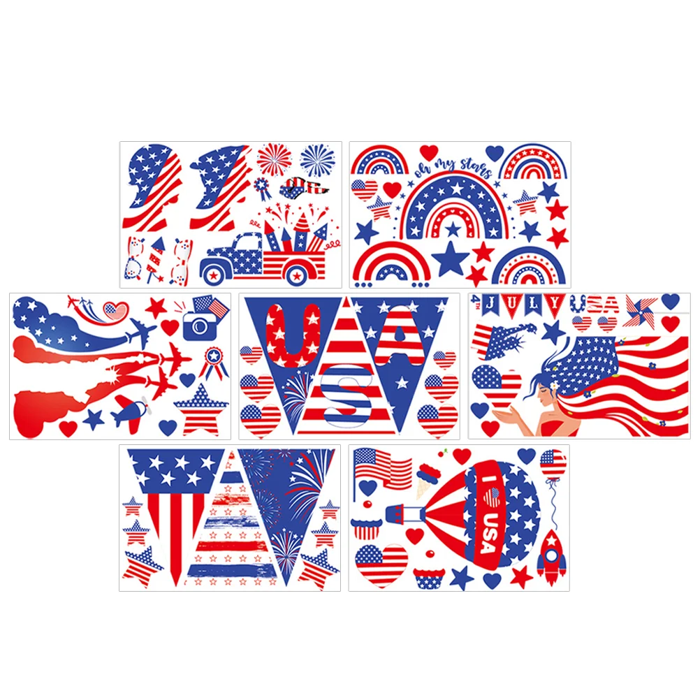 

Independence Day Us Flag 4th July Sticker House Decorations Home Fourth Decals Clings Supplies