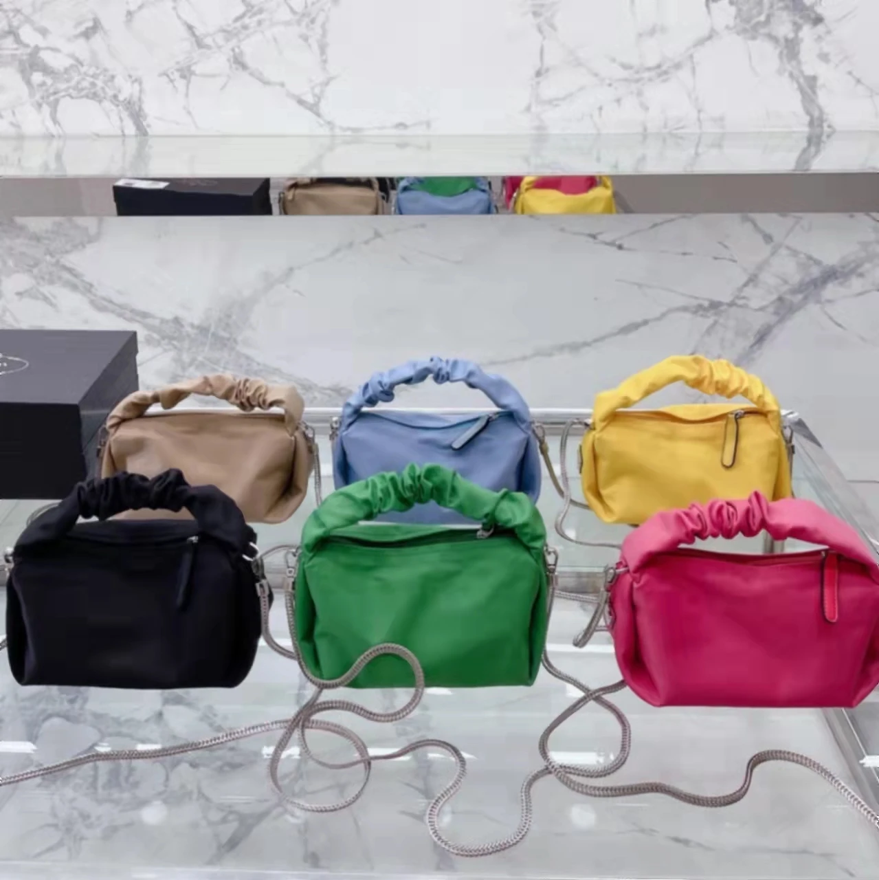 

22 summer new products solid color canvas triangle logo ladies dumpling bag designer clutch bag shoulder messenger bag handbag