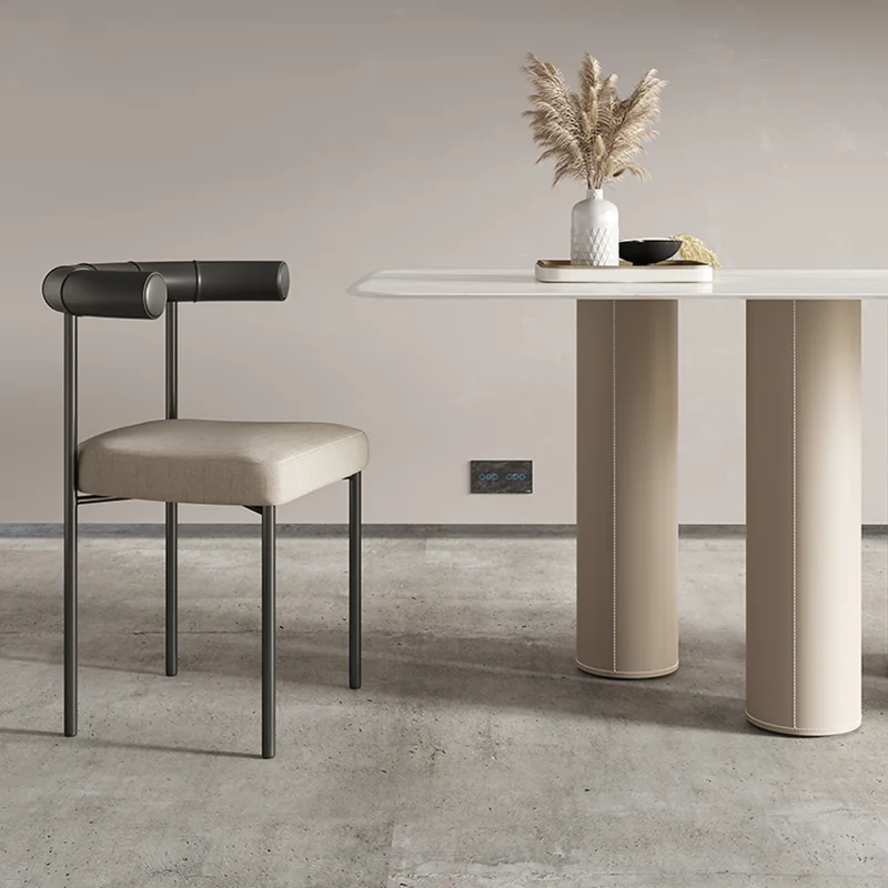 

Скандинавский стул ожидания, стул для кухни, бара, салонный стул для отдыха, кожаный обеденный стул руководителя, салонная Свадебная мебель ...