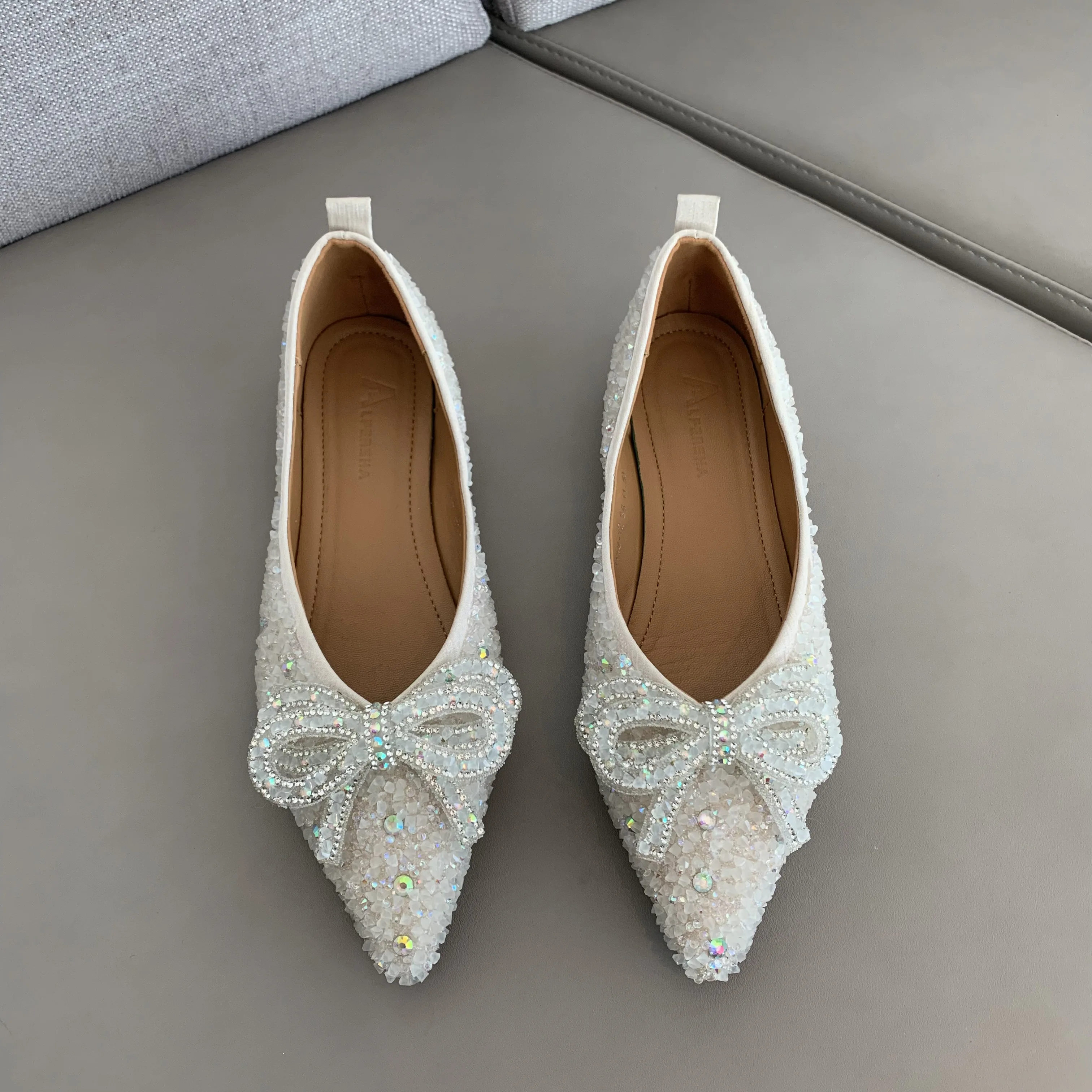 Women Shoes Flats Pointed Toe Summer Mules Slip-on Slippers Bow Knot Luxury Designer Shoes Low Heel Casual Ladies Shoes Loafers