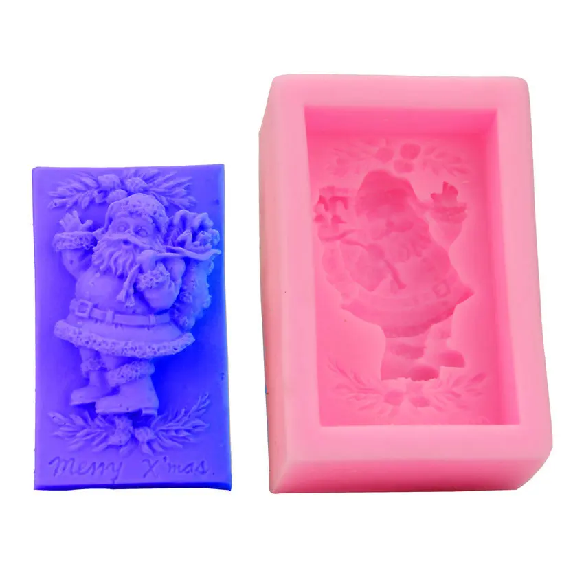 

DIY Santa Claus Cake Decorating Mold 3D Baking Sugar Cramping Tool Soap Mold Santa Xmas
