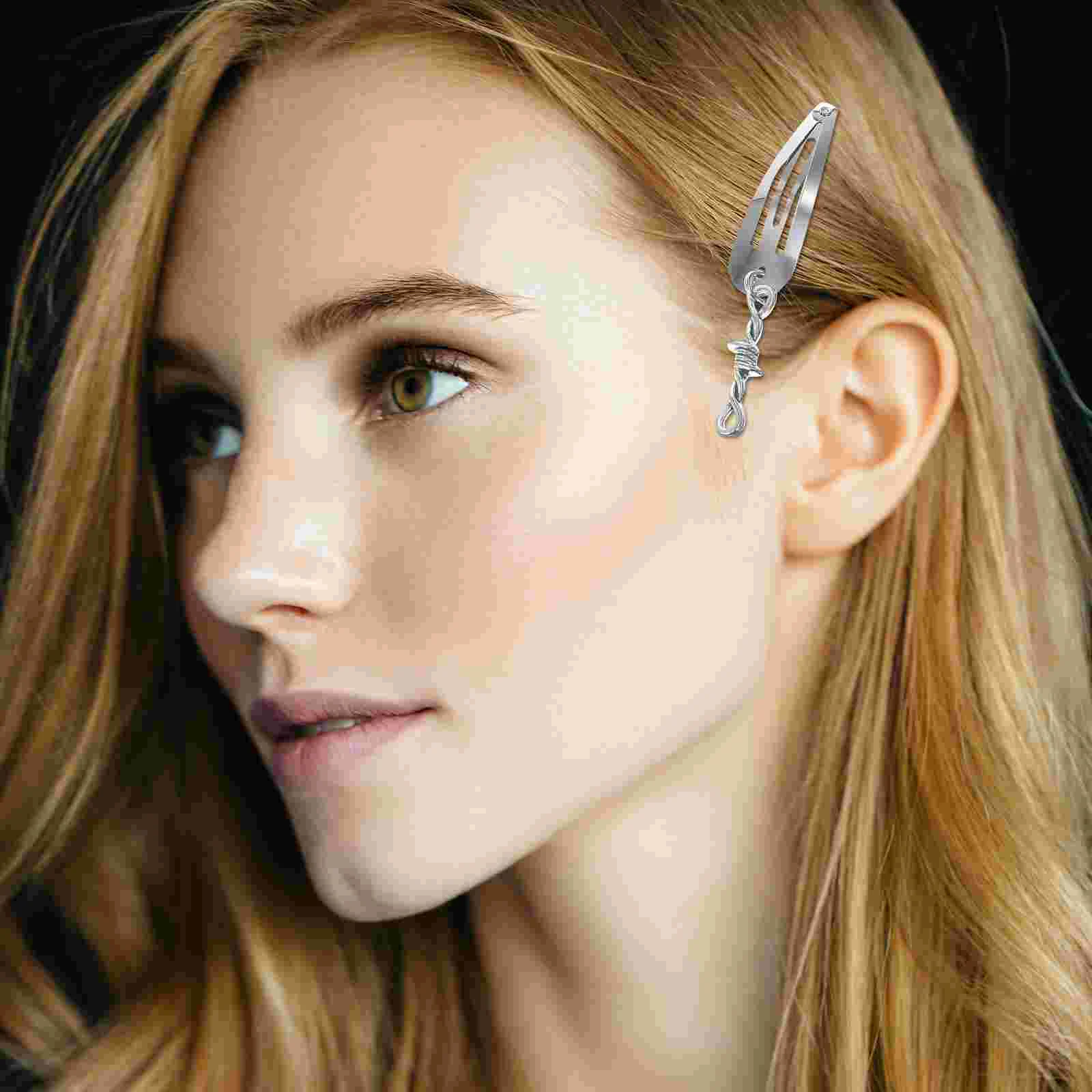 

5 Pairs Gothic Barrettes Hairpin Clips Teens Bow Tie Accessories Zinc Alloy Girls Women's