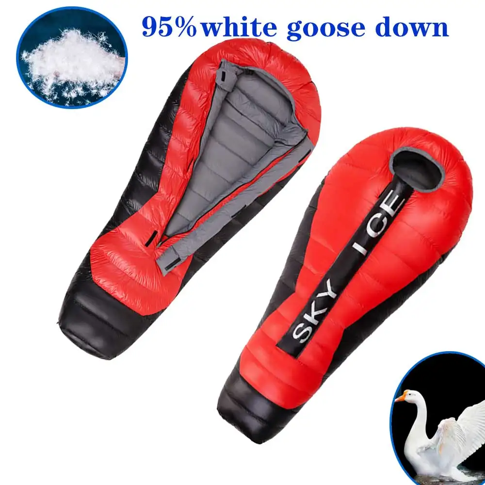 

Супер родственный гусиный пух всесезонный Универсальный Спальный Мешок, Взрослый Открытый Кемпинг двойной спальный мешок