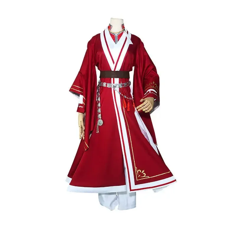 Hua Cheng Косплей Костюм Парик Аниме Tian Guan Ci Fu San Lang Red Han Молодежные длинные черные