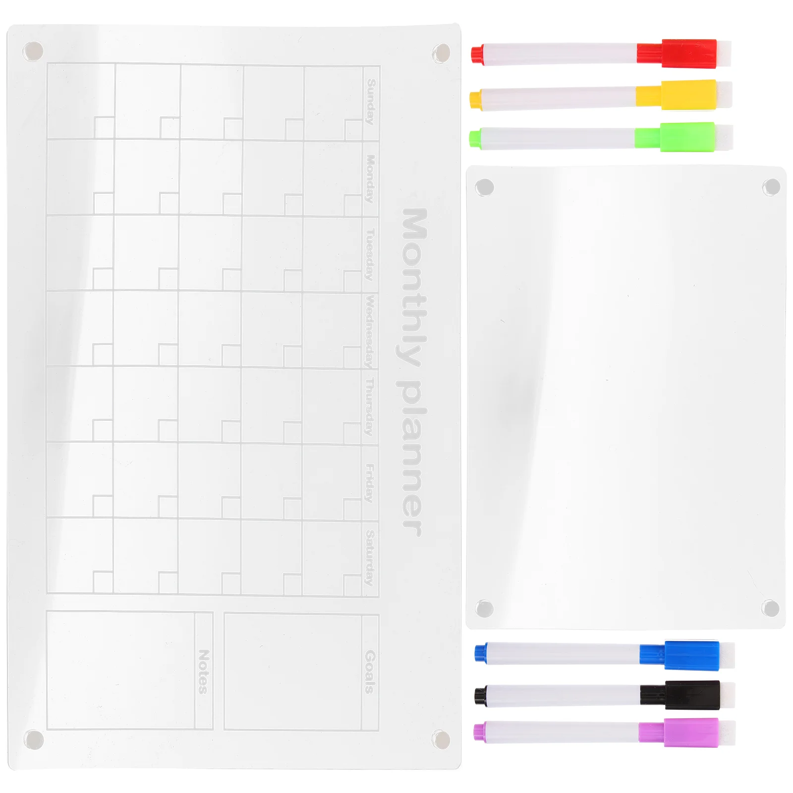 

Dry Erase Boards Magnetic Listing Clear Schedule Planning Whiteboard Acrylic Message Board Small Dry Erasable Board with Markers