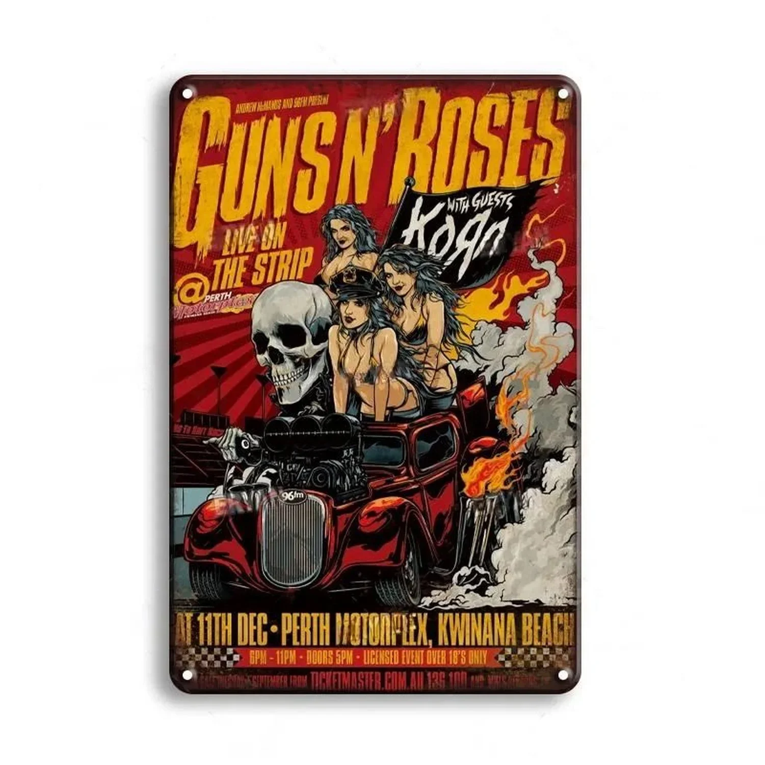 Металлическая Винтажная Рок-доска Украшение На Стену Музыкальная Групповая