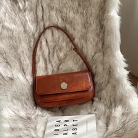 luxury brand solid color trend design shoulder bag for women new lady fashion luxury flap buguette bags simple purses handbag
