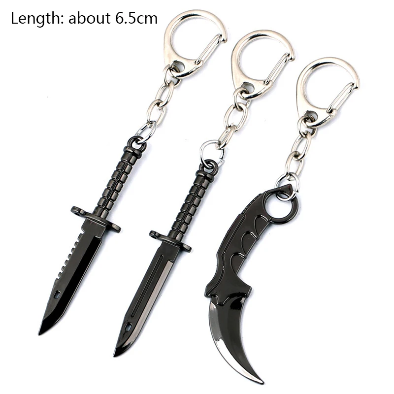 

1Pc CSGO Knife KeyChains for Male Karambit Key Chain Weapon CS GO M9 Key Holder Keyring Porte Clef Csgo Butterfly Keychain