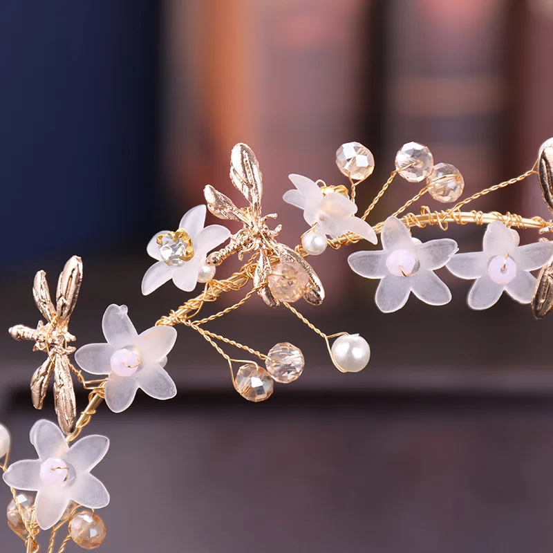 Crystal flower headband headdress exquisite floral bridal accessories