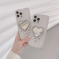 glitter crystal rhinestones mirror tpu clear phone cases cover for iphone 11 12 pro max xr xs x iphone 13 pro max 7 8 plus skin