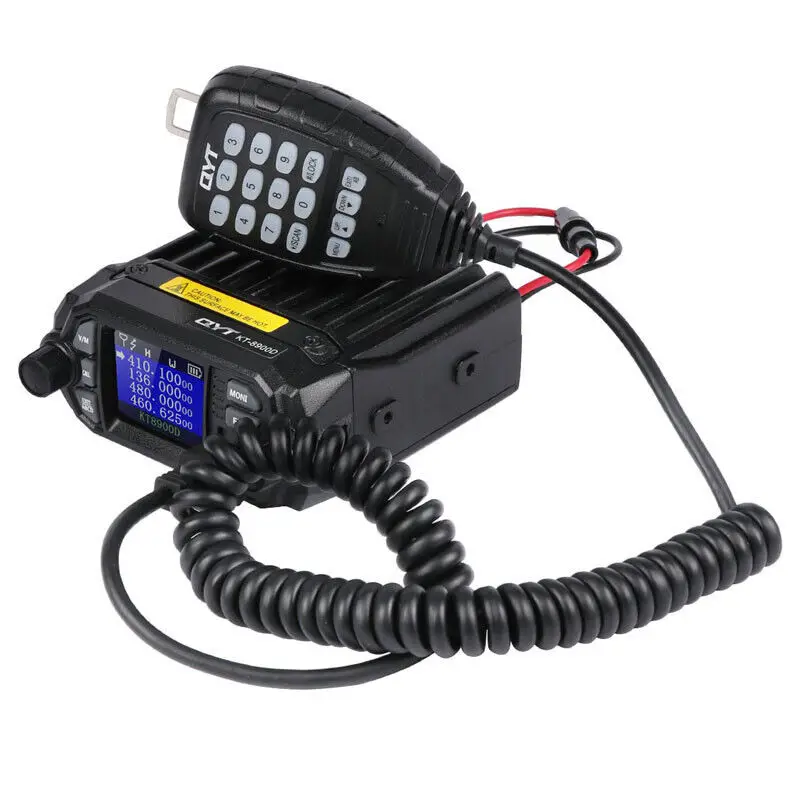 НОВЫЙ QYT KT-8900D Мини-мобильное радио 25 Вт VHF/UHF четырехдиапазонный дисплей 136-174 400-480