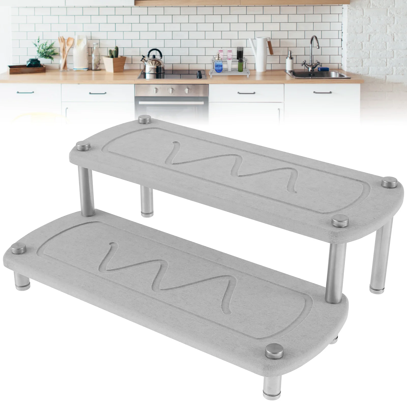 

Новая мгновенная сухая раковина Caddy 2 яруса водопоглощающий каменный лоток Многофункциональный Быстросохнущий органайзер для раковины нер...