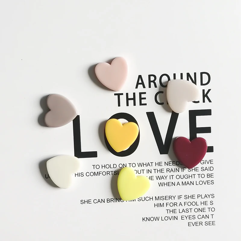 10PCS милые мини холодильник магниты красочные любовь сердце маленький наклейки