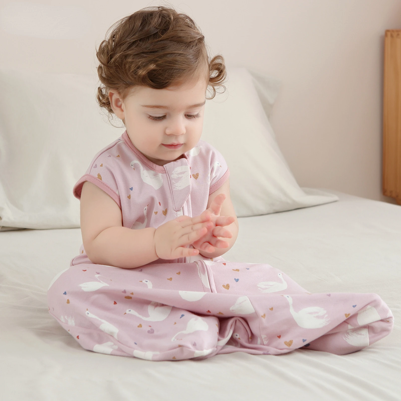 

Spring/Summer Thin 0-18M Pure Cotton Comfortable Children's Tank Top Pajamas Anti Shock Baby Anti Kick Baby Sleeping Bag