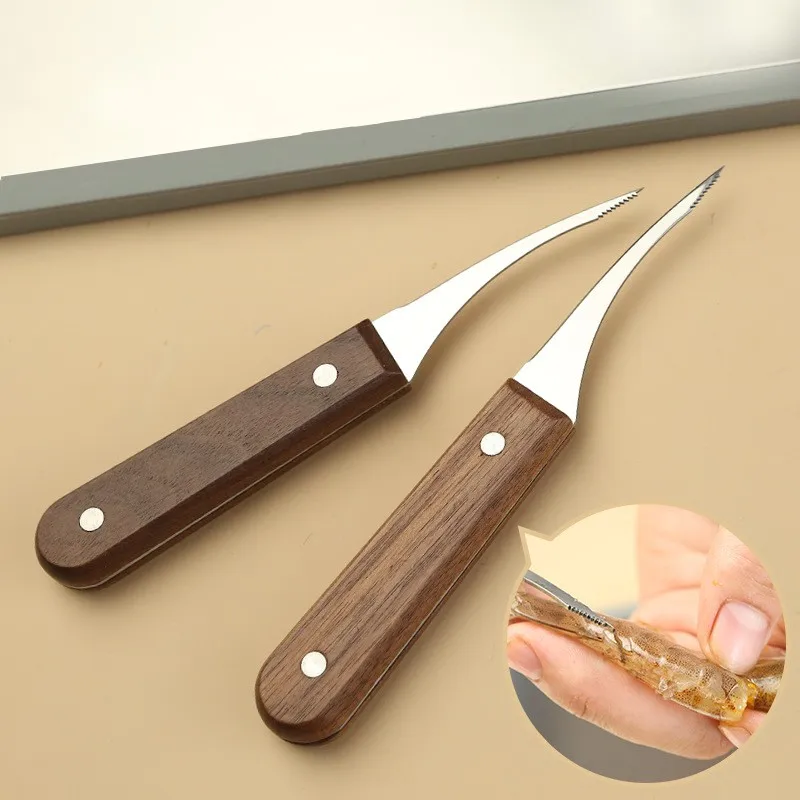 

1 Piece of Stainless Steel Peeling Shrimp Lobster Knife Shrimp Thread Knife Practical Seafood Tool Portable Kitchen Supplies