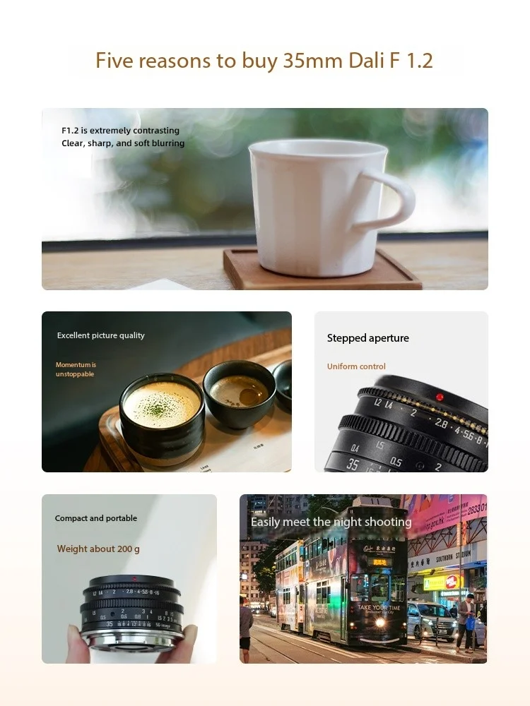 Объектив с большой диафрагмой для Sony E Nikon Z Fuji XF Canon EF-M/RF M4/3 L Mount Cameras SGimage 35 мм F1.2